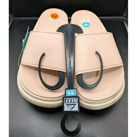 NWT Reef Cushion Bondi Bay Womens Sandals Slides Sz 11 Cameo Rose - Picture 1 of 7